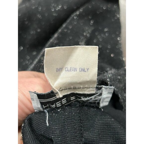 Three Flaggs California Black Metallic Elastic Waist Pants Sz Large - Picture 8 of 9